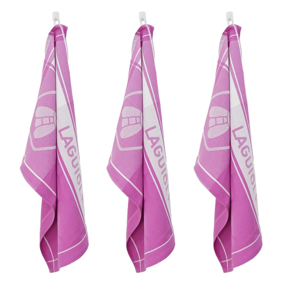 Lot de 3 torchons 50x70cm mauve