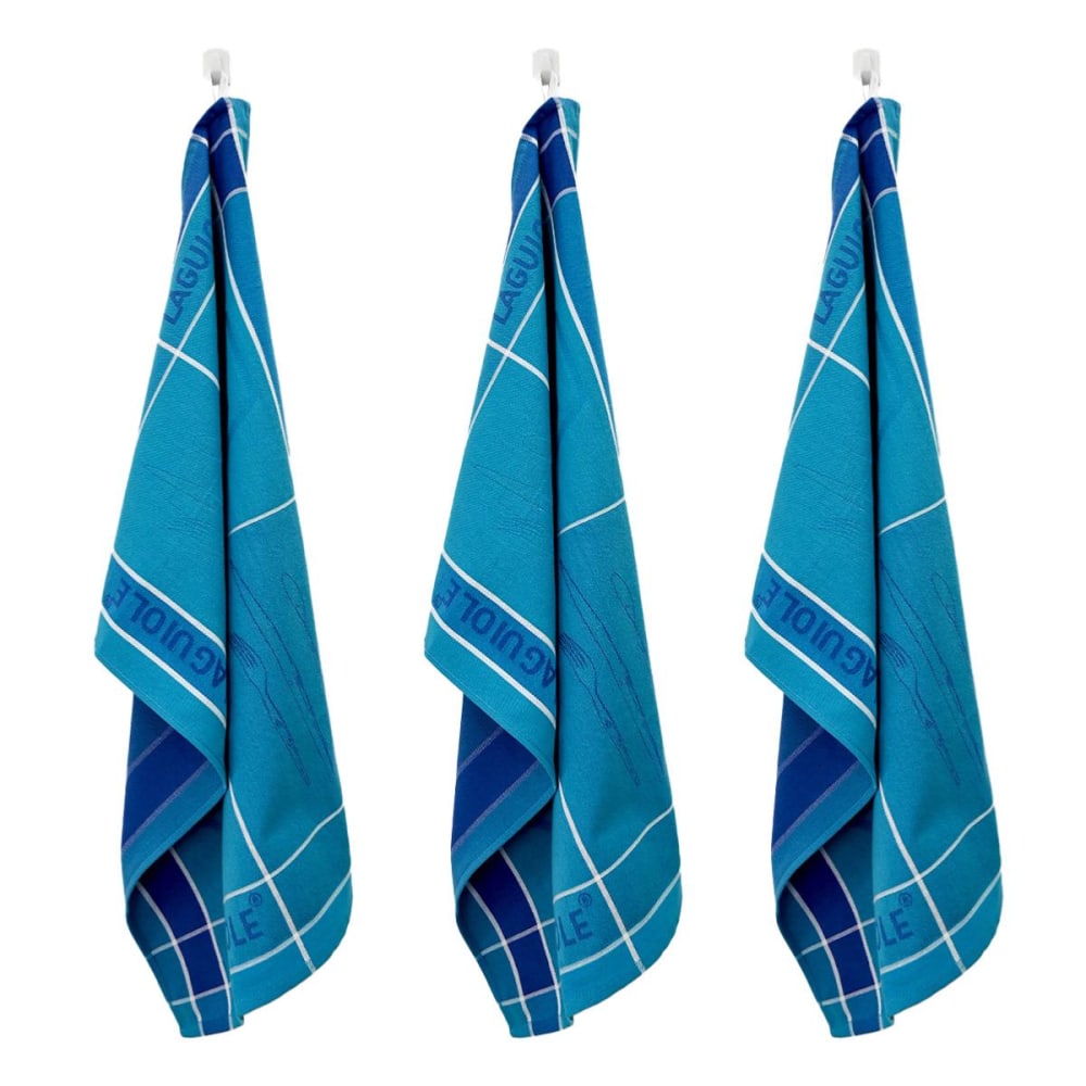 Lot de 3 torchons 50x70cm bleu