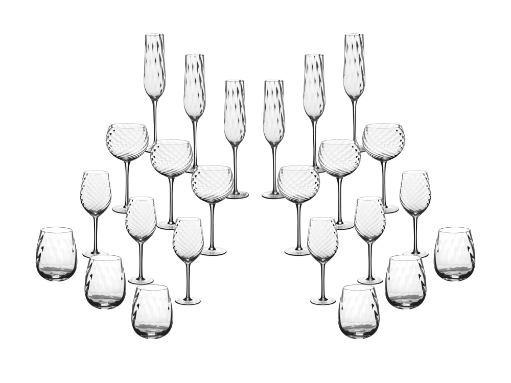 Lot de 24 verres en cristallin