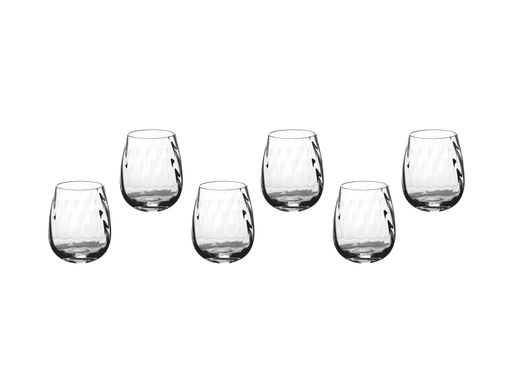 Lot de 6 verres à soft en cristallin  transparent d6,5