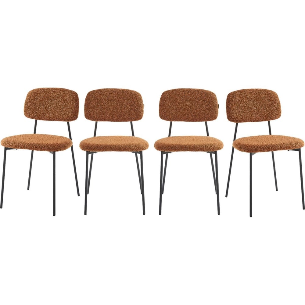 Lot de 4 chaises en tissu