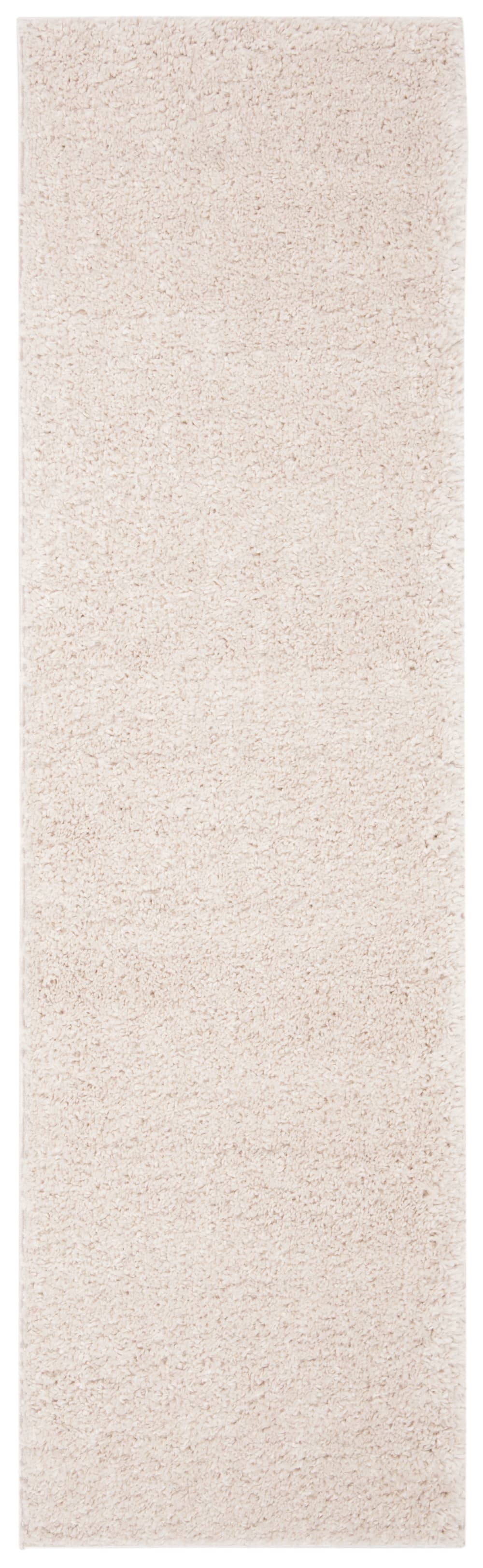 Tapis shag en polypropylène beige, 69 x 244 cm