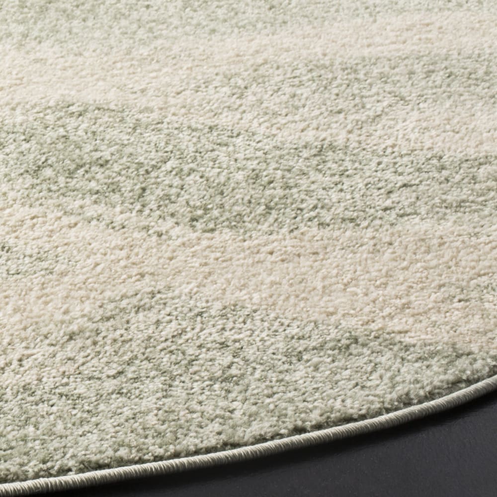 Tapis vague moderne en détresse en polypropylène vert/beige, 183 cm — vue 4