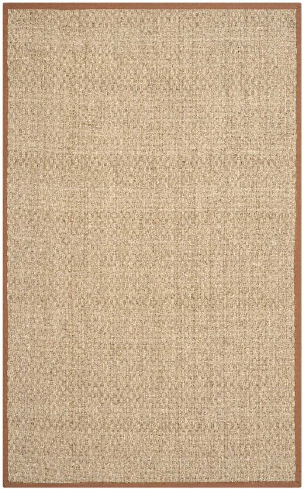 Tapis en herbiers marins beige/marron, 152 x 244 cm