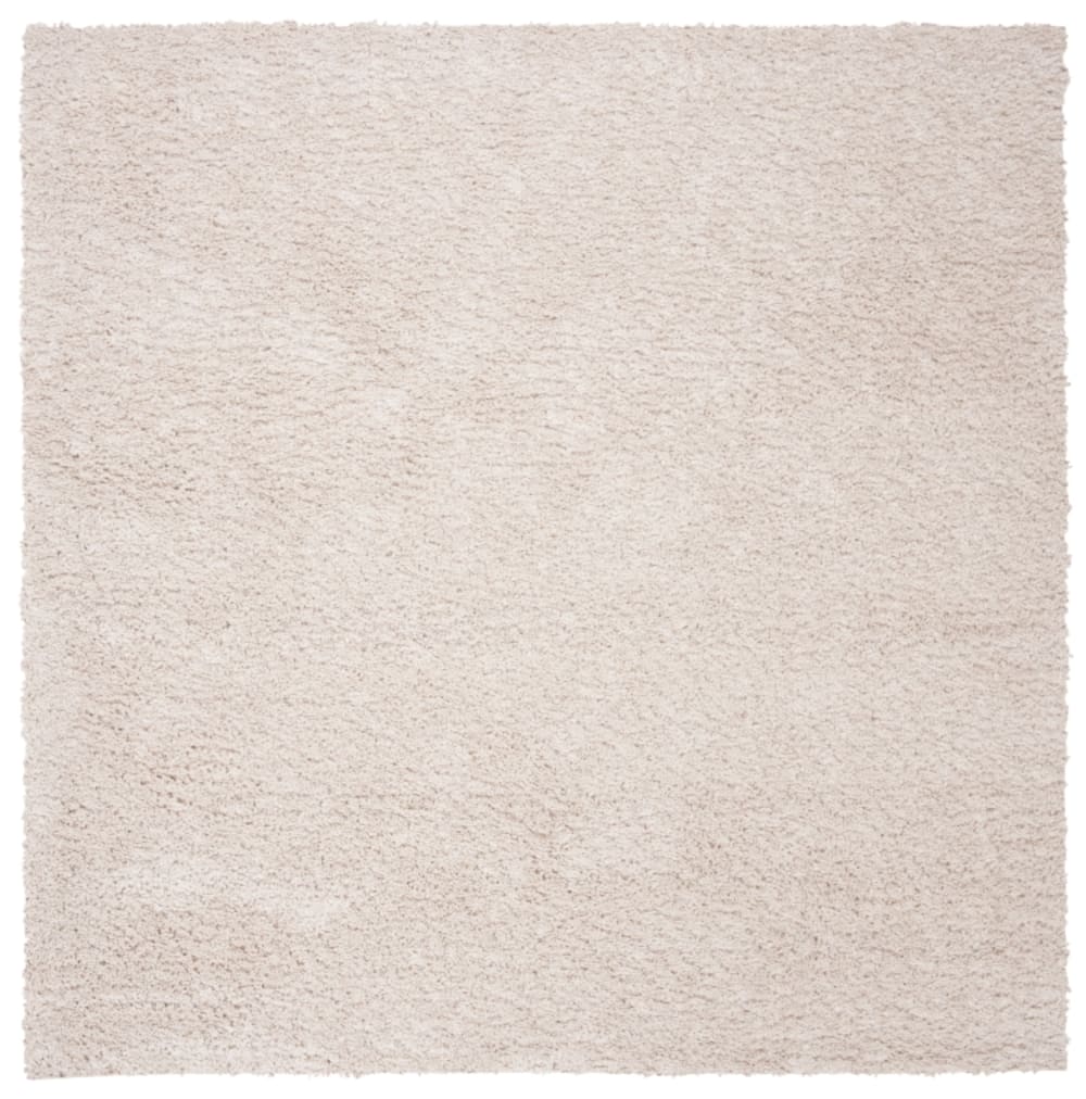 Tapis shag en polypropylène beige, 236 x 236 cm