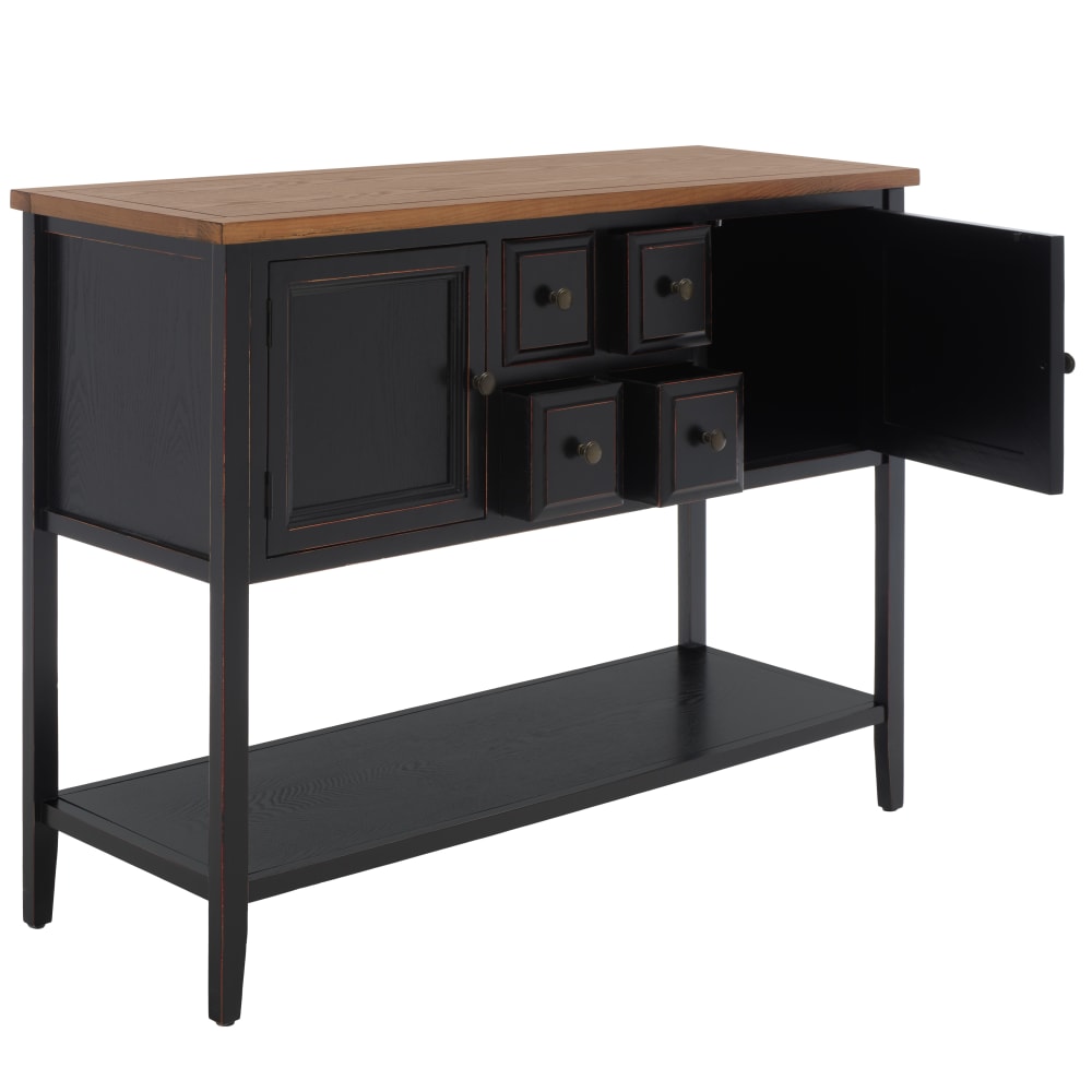 Safavieh Aufbewahrungsmöbel aus Ulme/Kiefer, Schwarz style modern Schwarz Holz