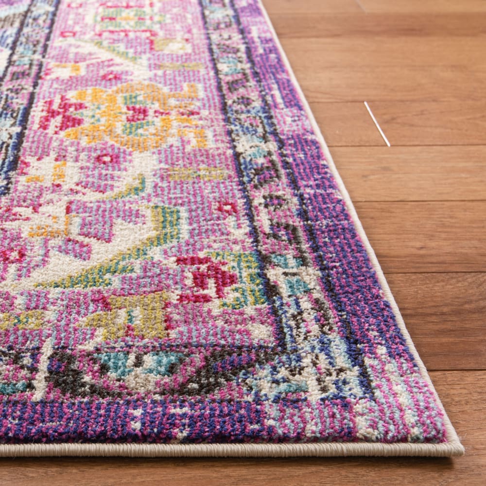 Tapis bohème chic en polypropylène violet/bleu, 183 x 274 cm — vue 4