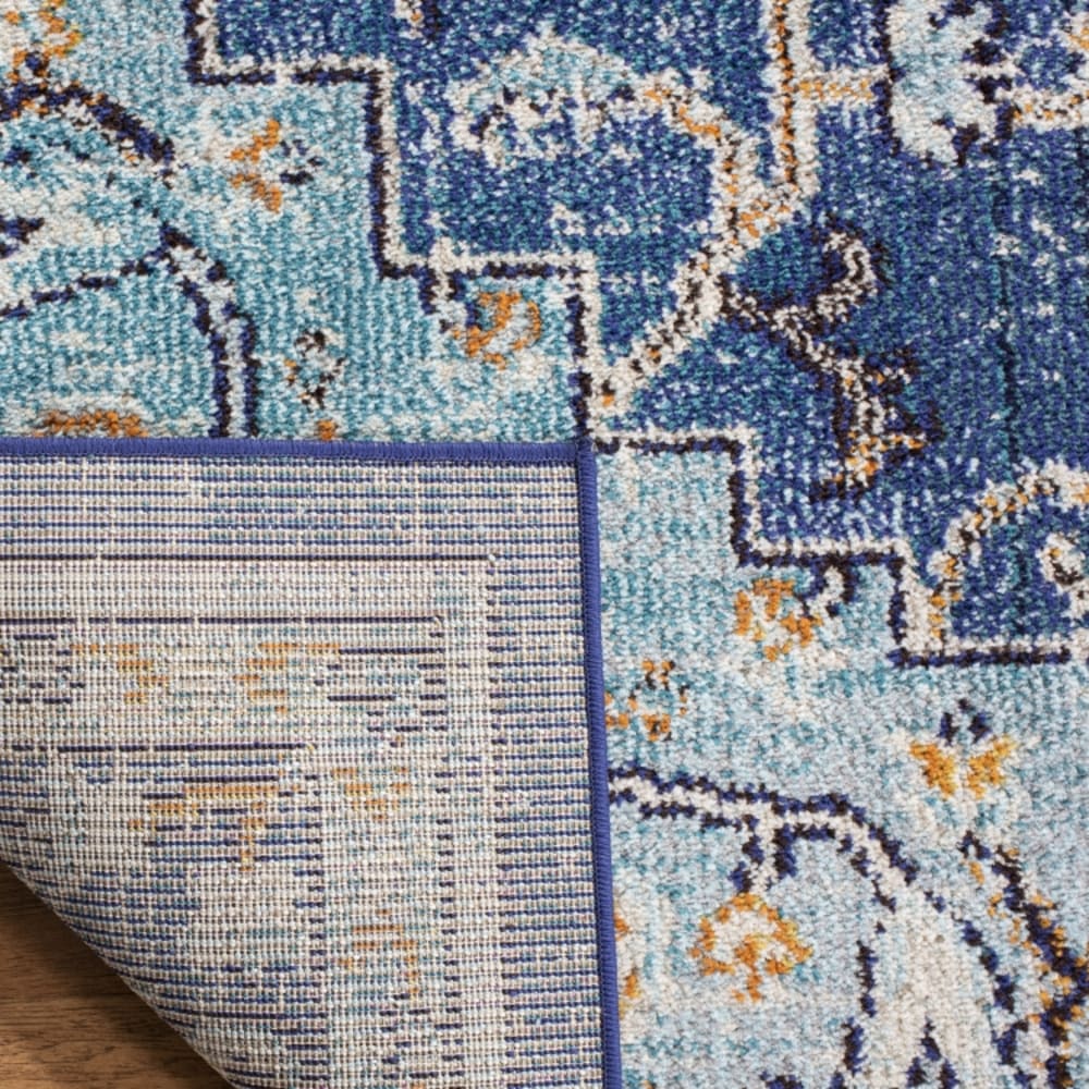 Tapis bleu/bleu clair 122 x 122 cm