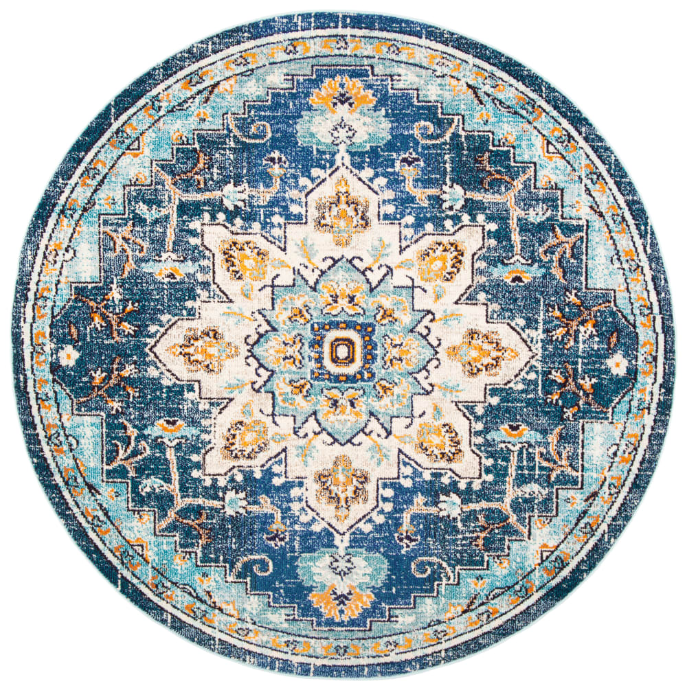 Tapis de transition en polypropylène bleu, 201 cm