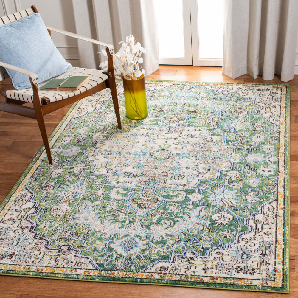 Tapis de transition en polypropylène vert/bleu, 183 x 244 cm — vue 4