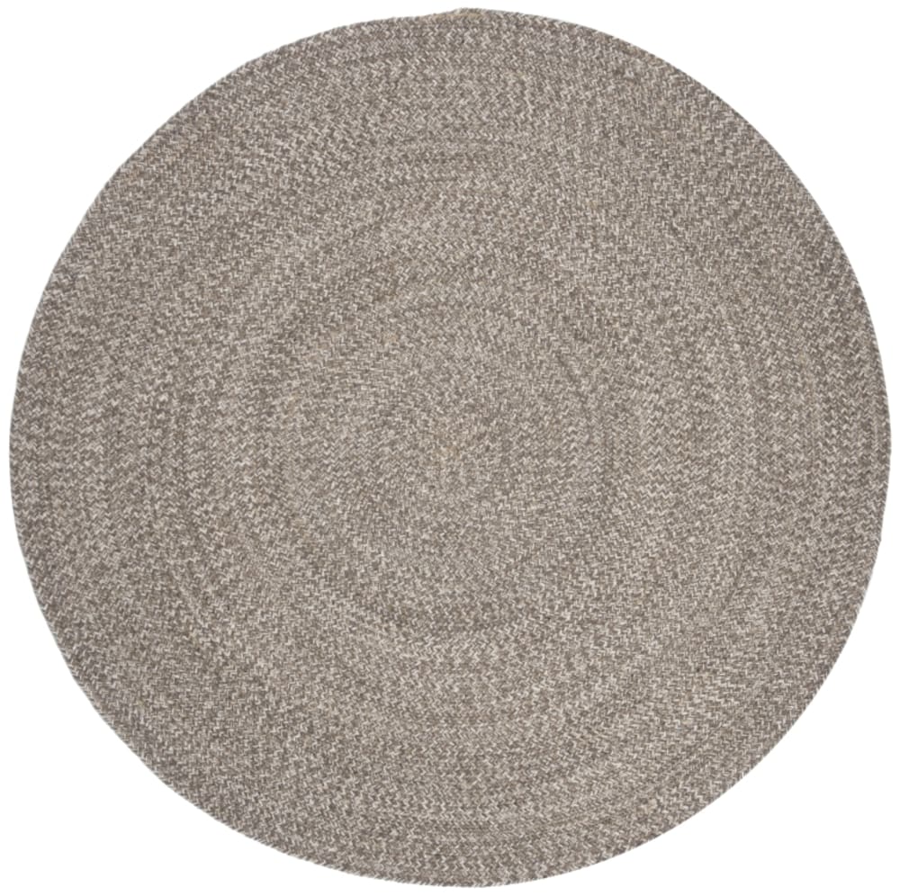Tapis pays rustique ferme en coton blanc/beige, 91 x 91 cm