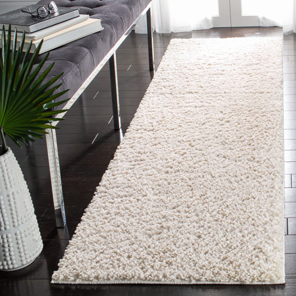 Tapis en polypropylène blanc, 69 x 183 cm — vue 3