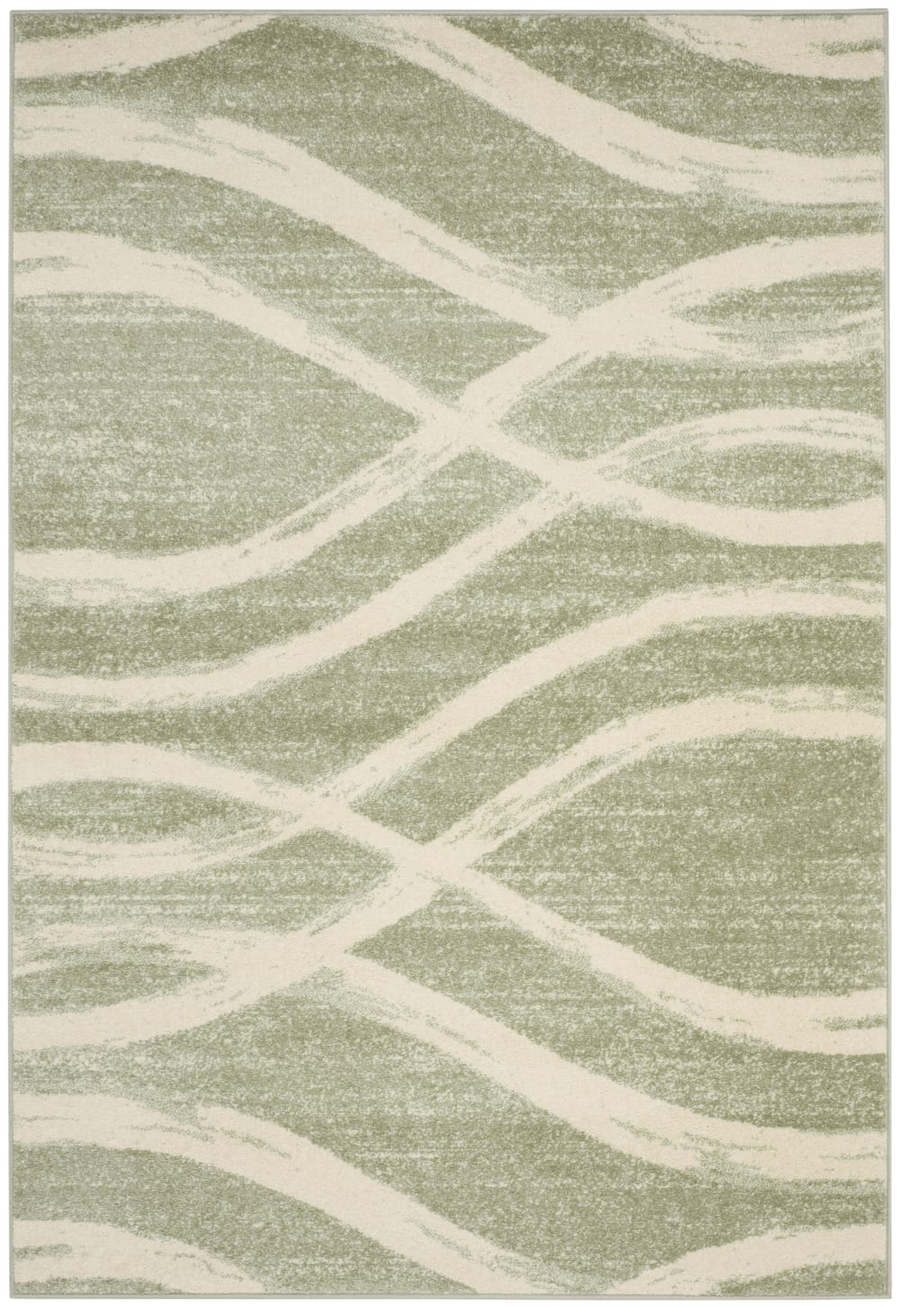 Tapis en polypropylène vert/beige, 183 x 244 cm