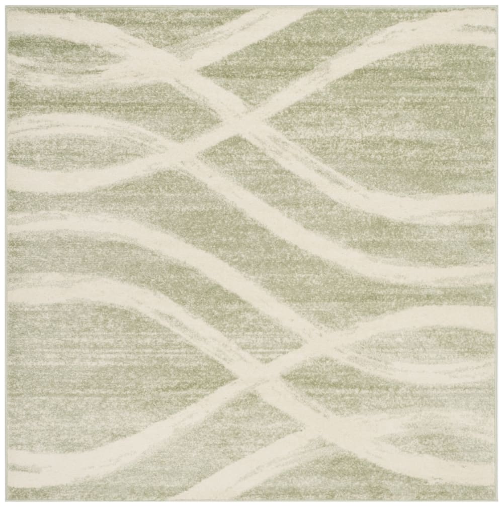 Tapis en polypropylène vert/beige, 183 x 183 cm