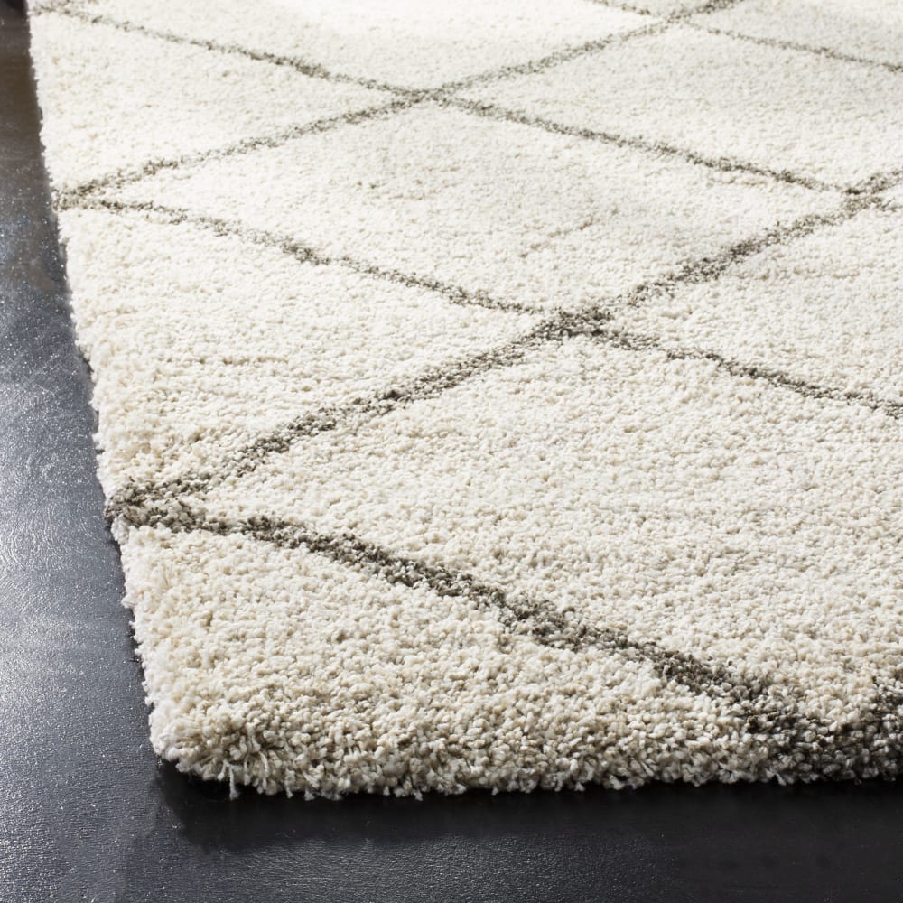 Tapis en polypropylène blanc/gris, 69 x 114 cm — vue 3