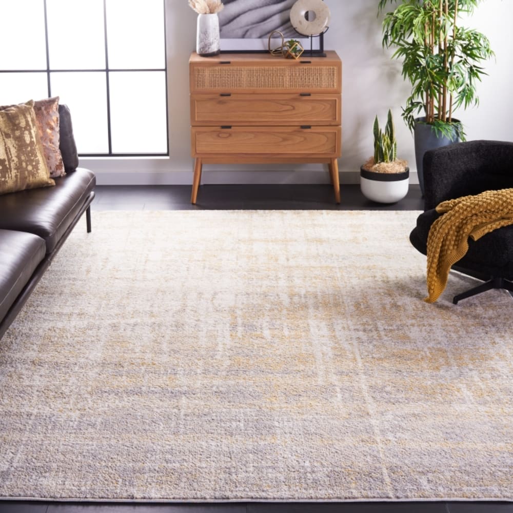Tapis moderne en polypropylène beige/or, 183 x 274 cm — vue 4