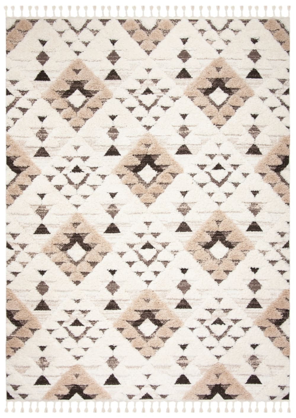 Tapis en polypropylène blanc/brun, 236 x 305 cm — vue 3