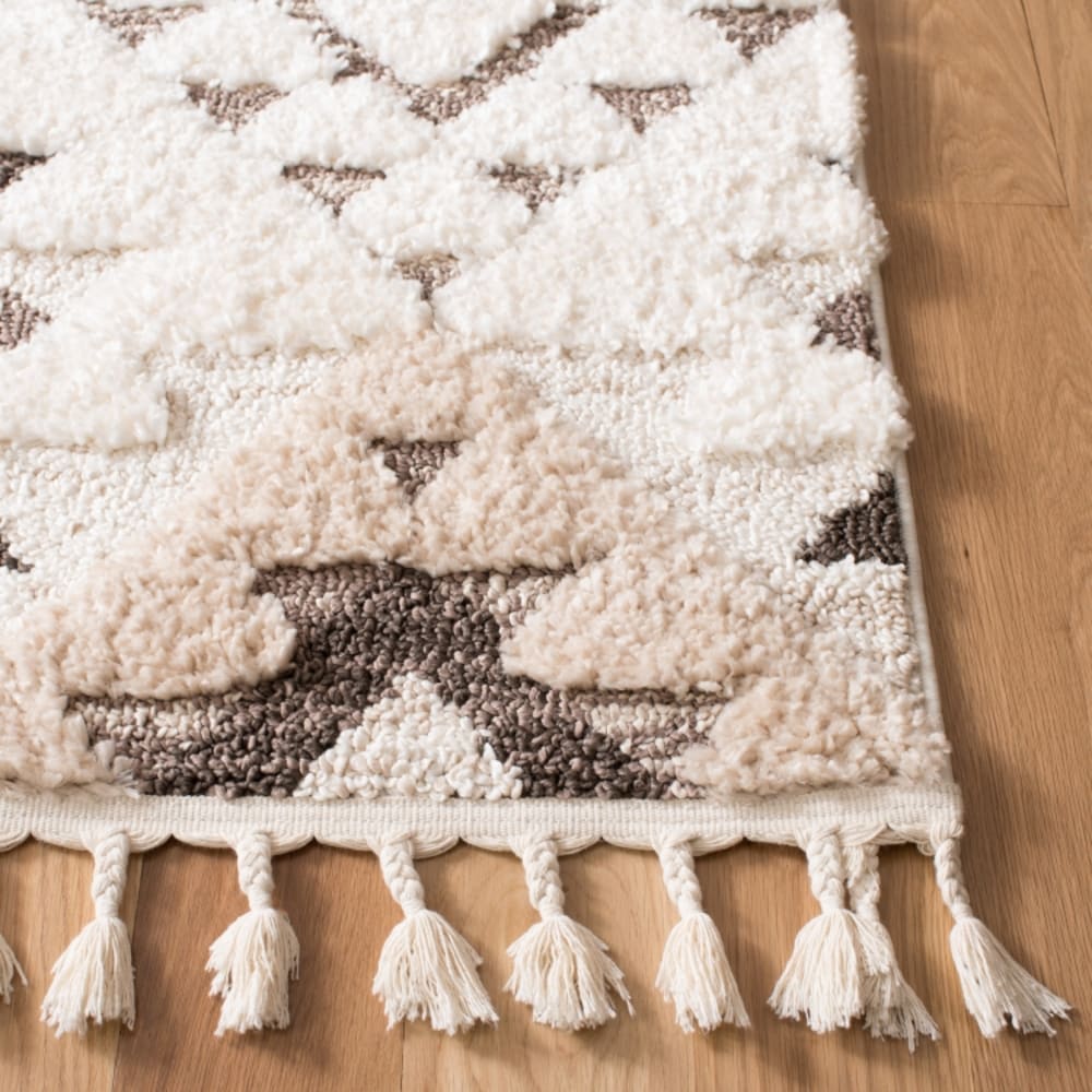 Tapis en polypropylène blanc/brun, 236 x 305 cm — vue 4