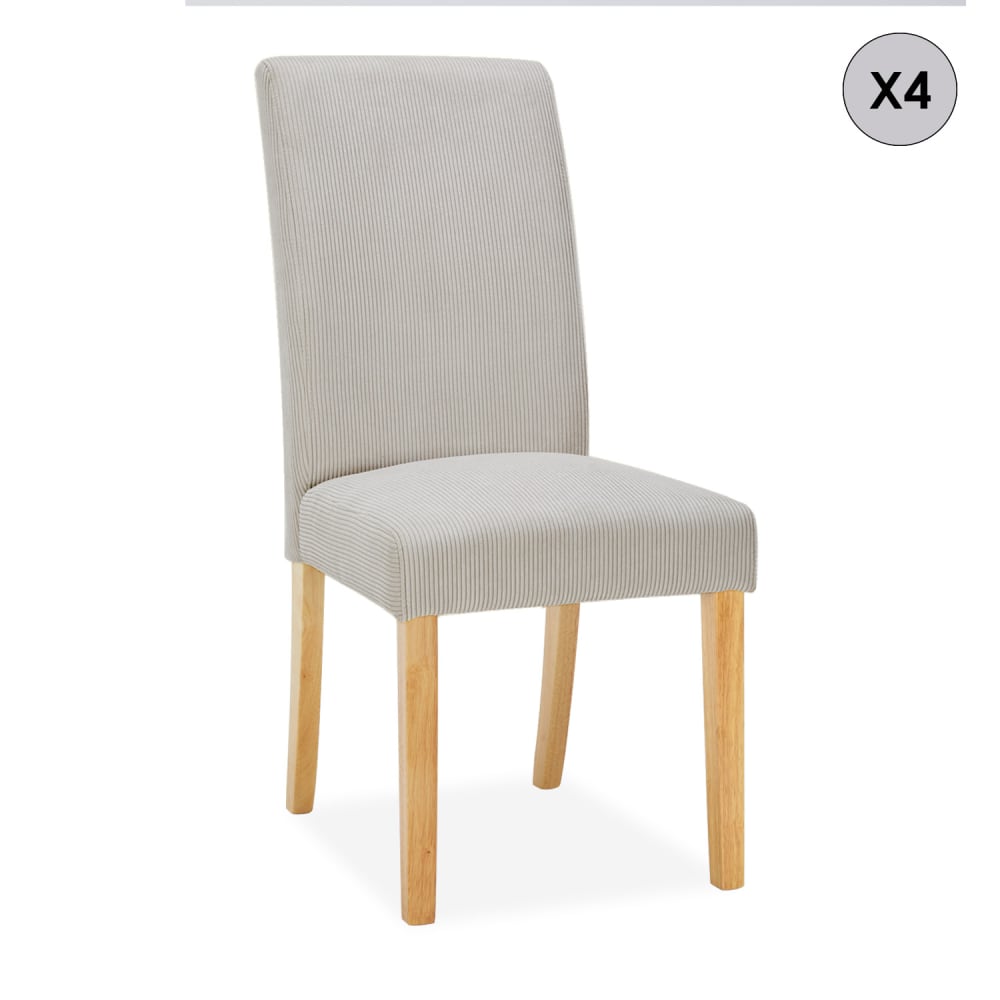 Lot de 4 chaises en velours