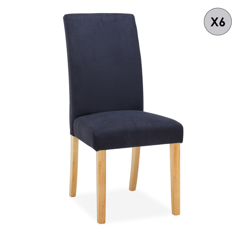 Lot de 6 chaises en velours