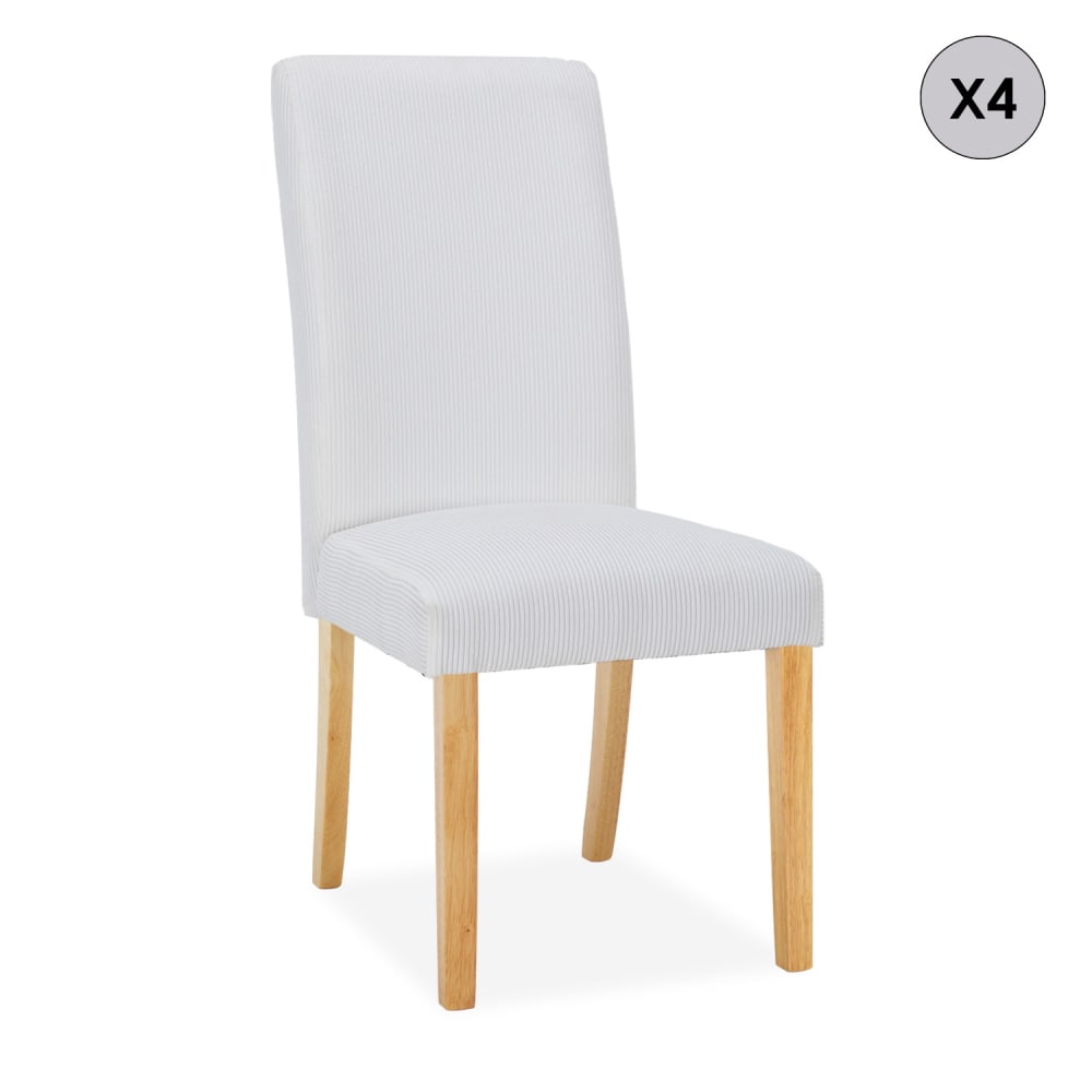 Lot de 4 chaises en velours