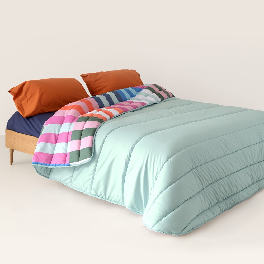 Steppdecke aus 100 % Mikrofaser 270x260 cm Mehrfarbig - Maisons