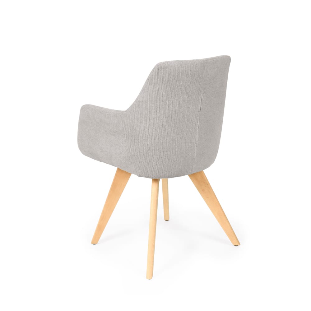 Chaise scandinave en gris et bois de hêtre