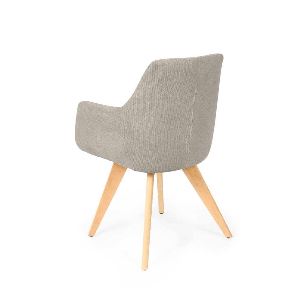 Chaise scandinave taupe et bois de hêtre
