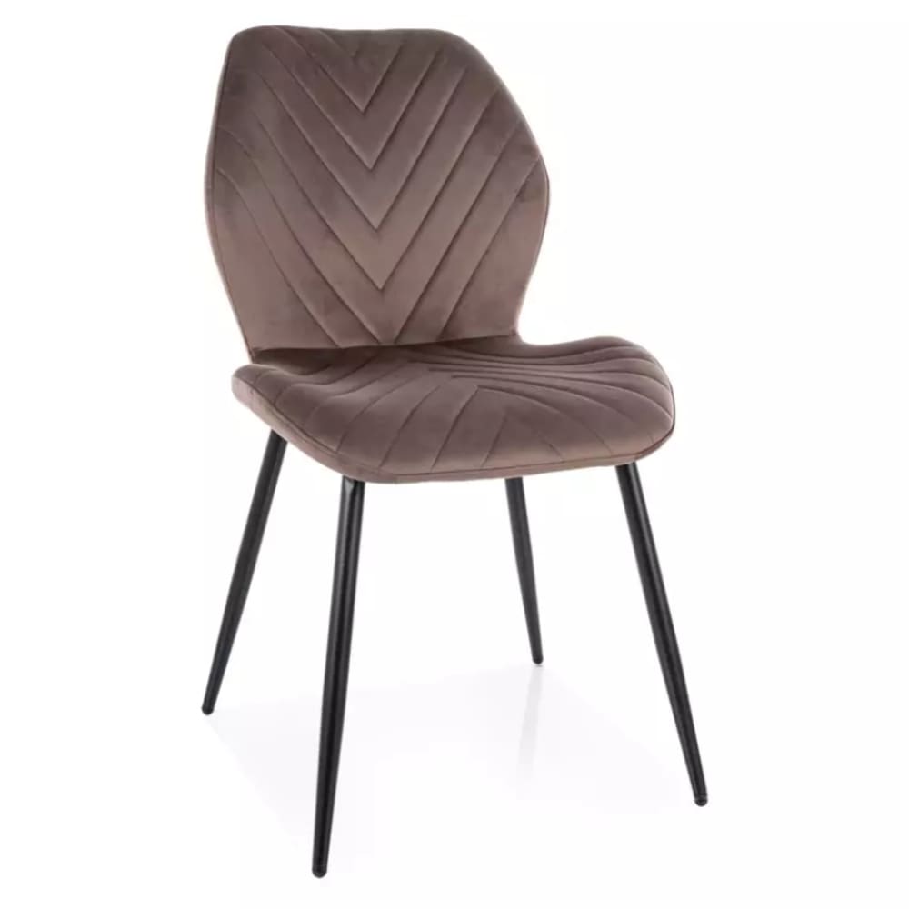 chaise en velours cappuccino,