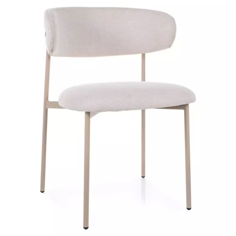 Chaise en tissu beige, - assise