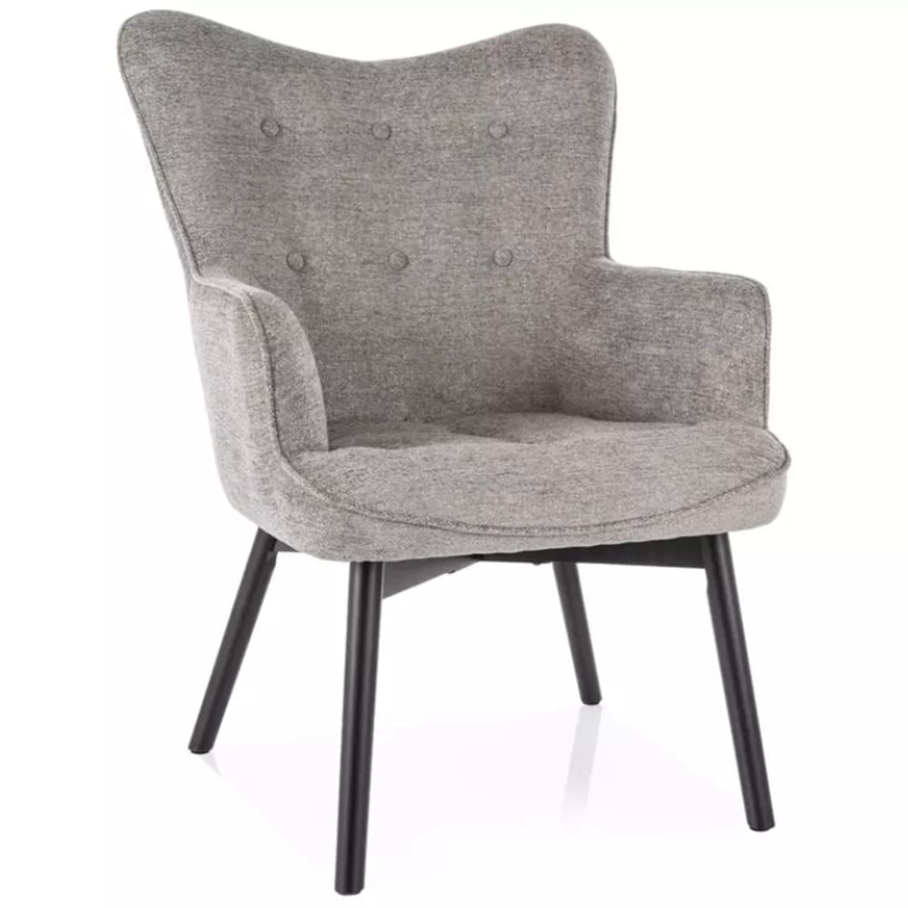Chaise en tissu gris