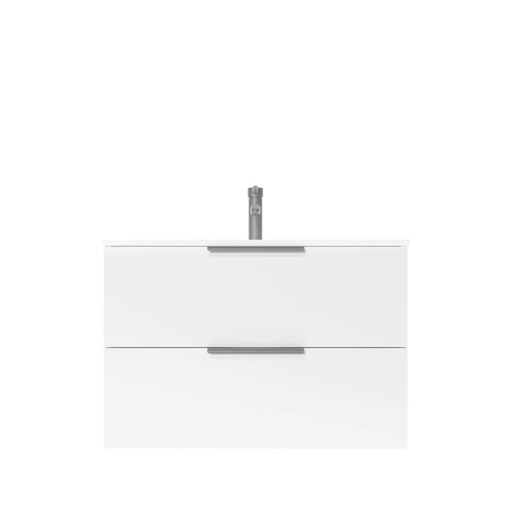 Meuble de salle de bains effet bois blanc 45x80x55cm
