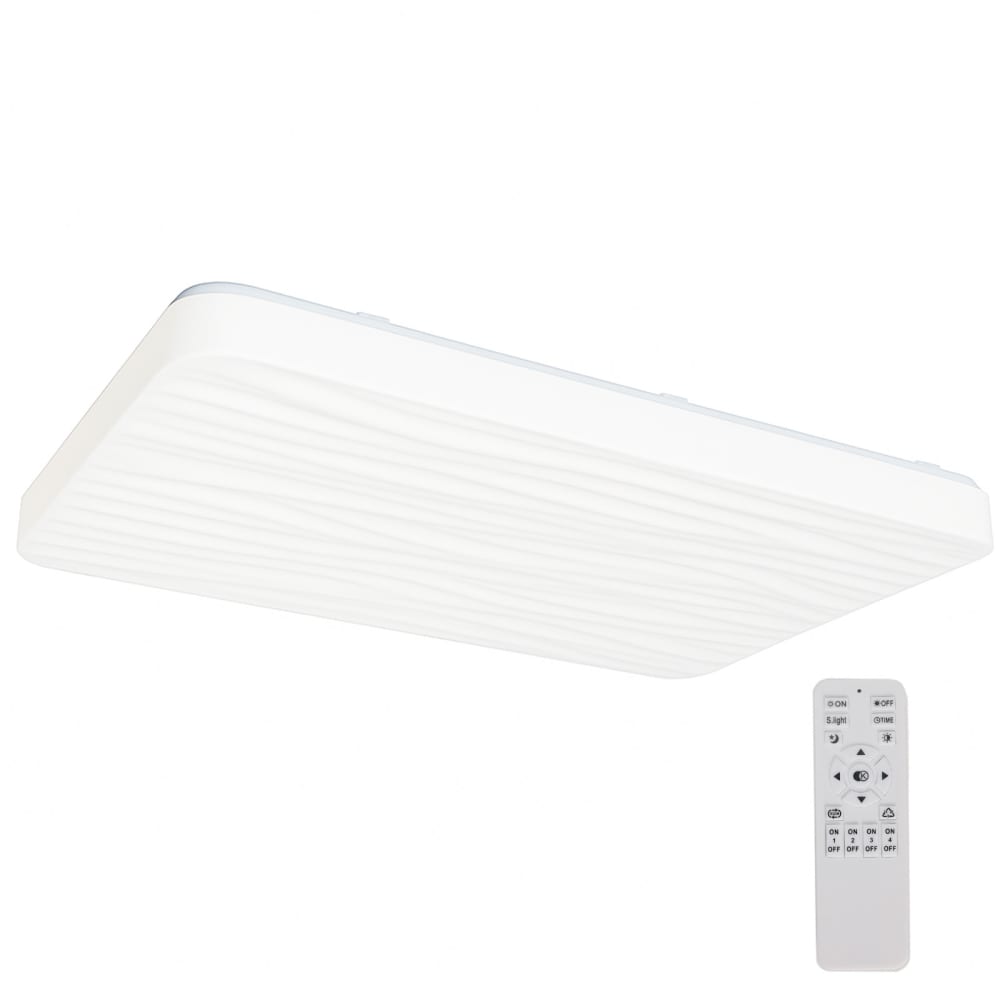Plafonnier LED rectangulaire 90W, dimmable, télécommande 945×645mm