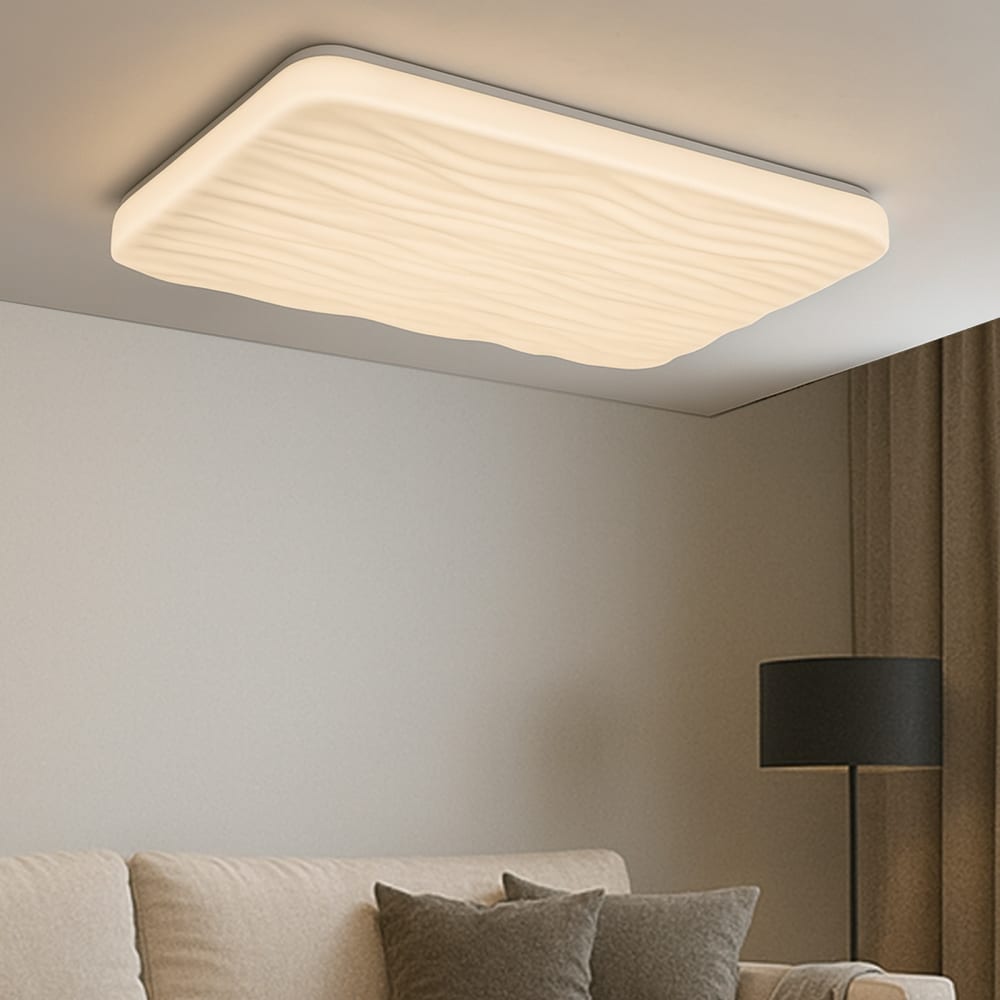 Plafonnier LED rectangulaire 90W, dimmable, télécommande 945×645mm — vue 4