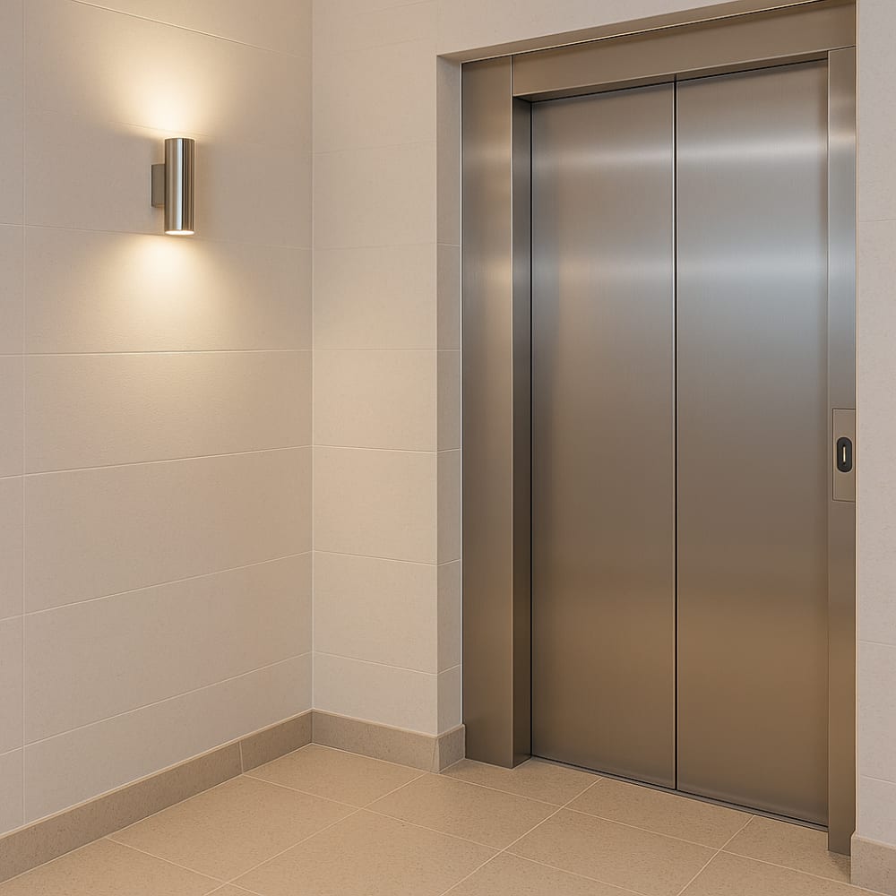 Applique murale métal nickel, haut/bas, GU10 18cm — vue 4