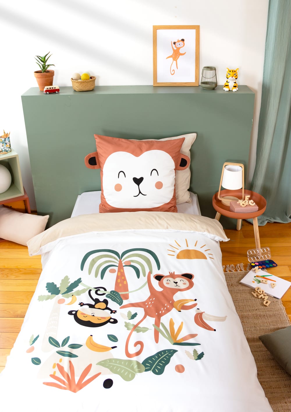 Parure de lit enfant Ouistiti 100% polyester 140x200cm