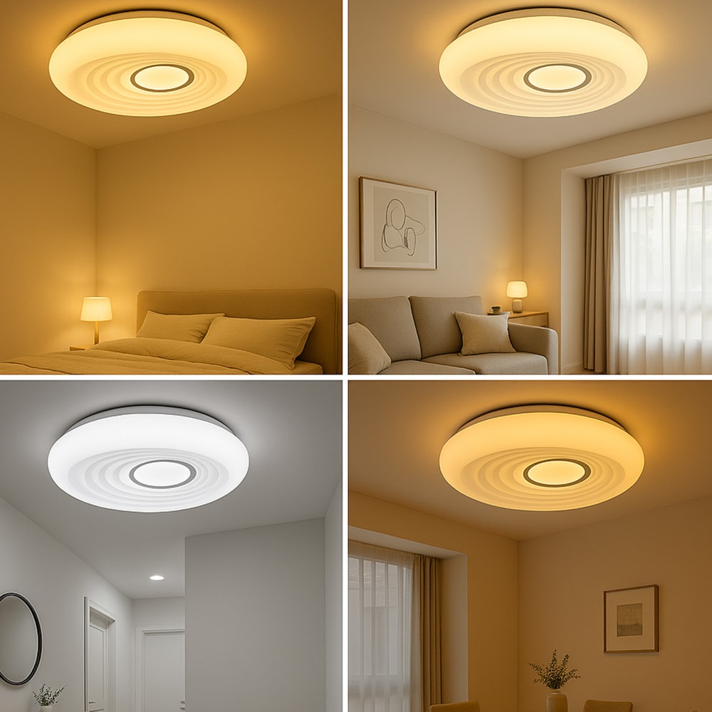 Plafonnier LED acrylique Ø480 mm 40W, CCT — vue 4