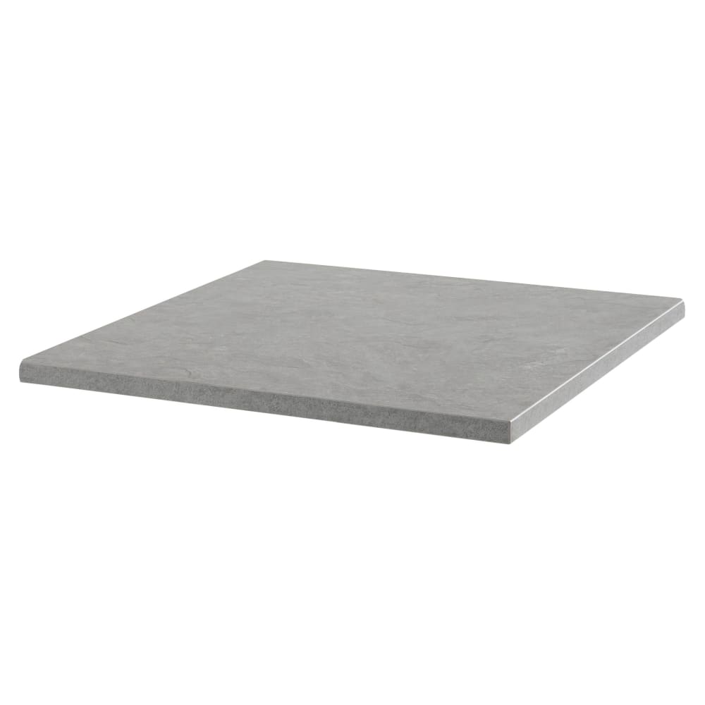 Oviala Quadratische laminierte Tischplatte 70 x 70 cm gewachster Beton Grau Metall