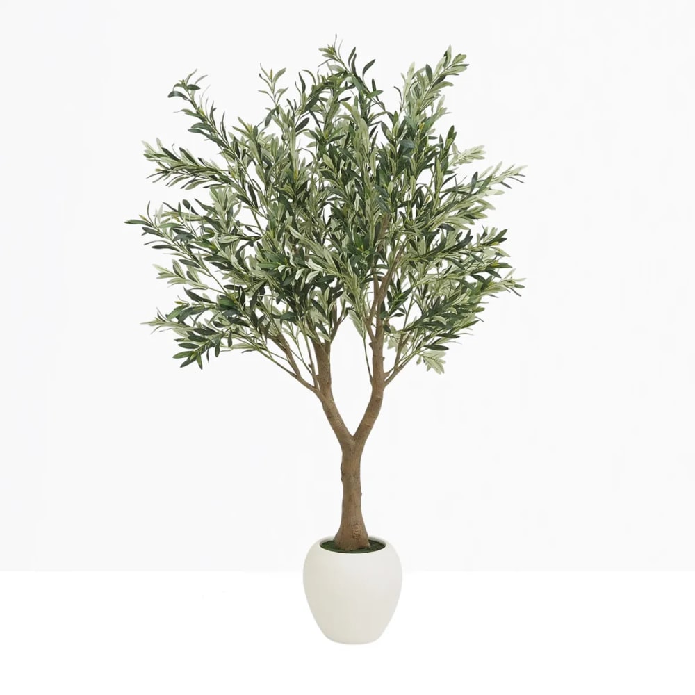 Olivier artificiel pot blanc 180cm