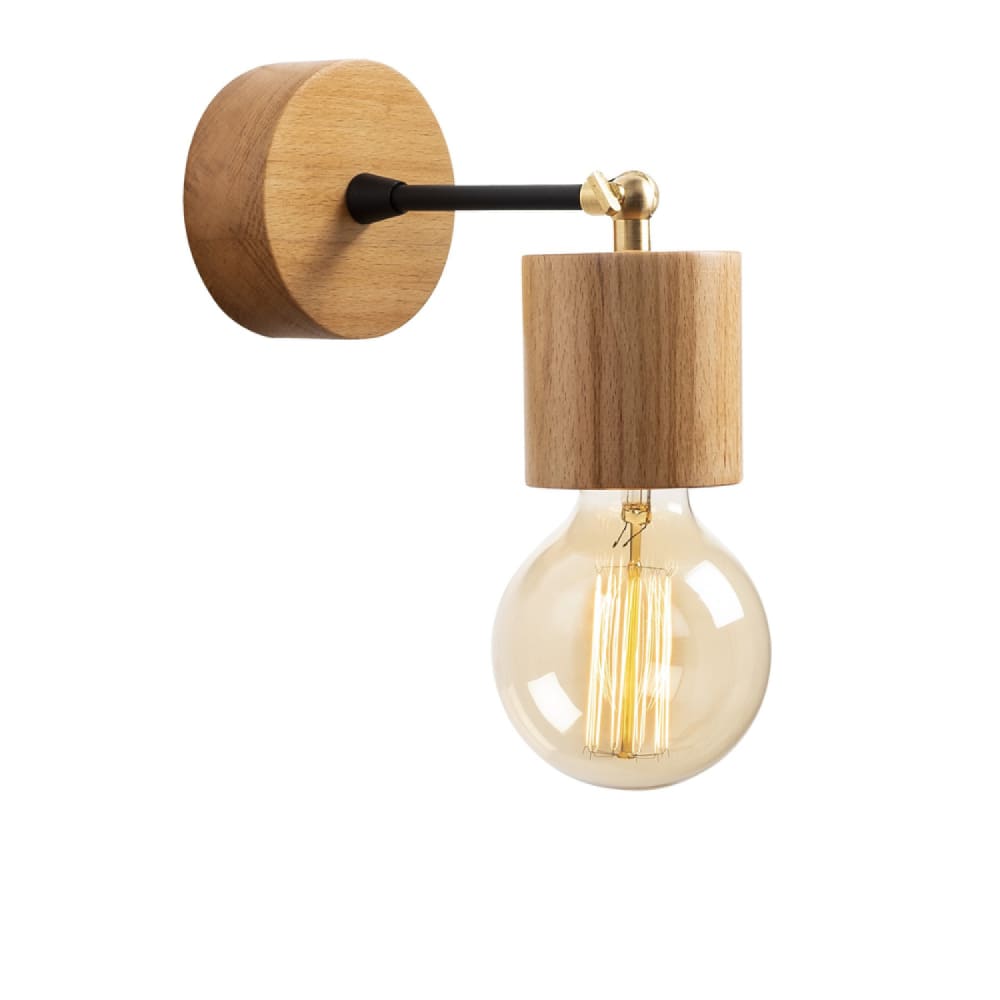 Lampe murale design en bois