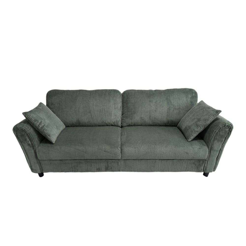 Canapé 4 places en velours côtelé vert