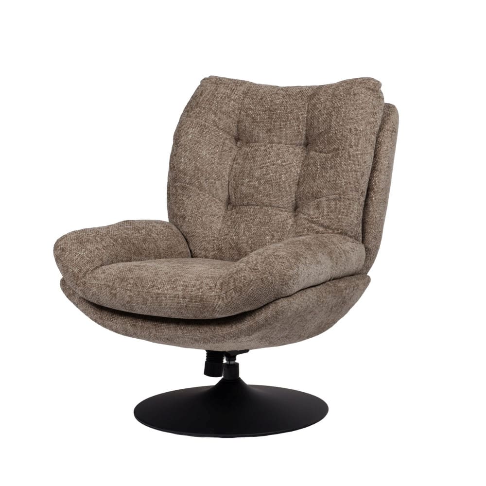 Fauteuil en tissu taupe