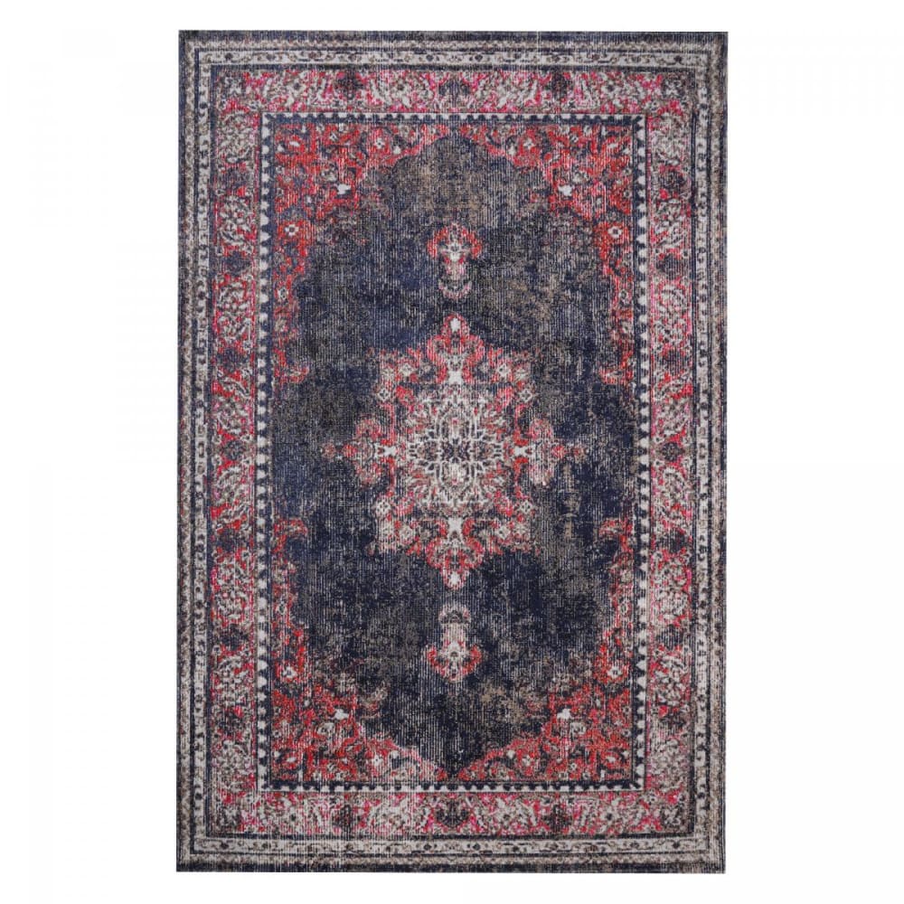 Tapis exterieur 80x150 rouge, brun, bleu, écru