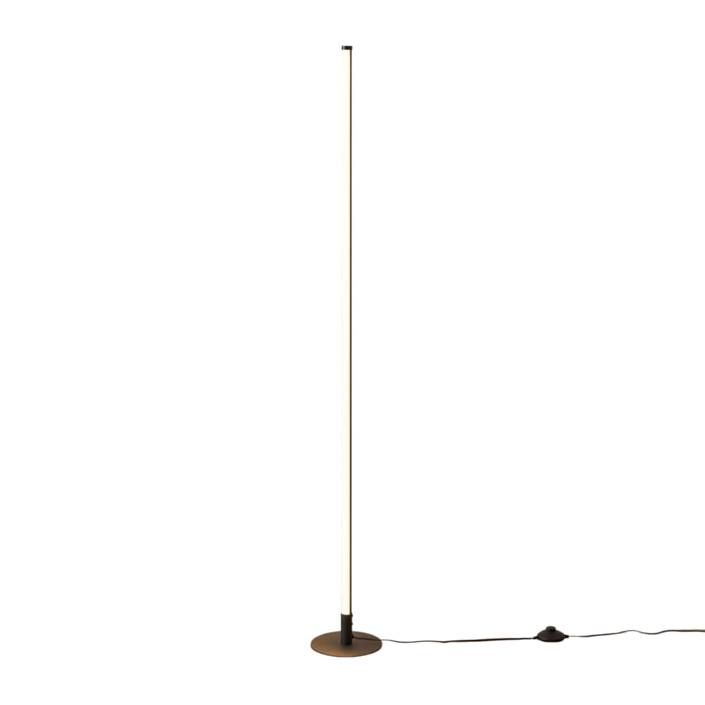 Lampadaire en aluminium, fer et pvc noir 150 cm