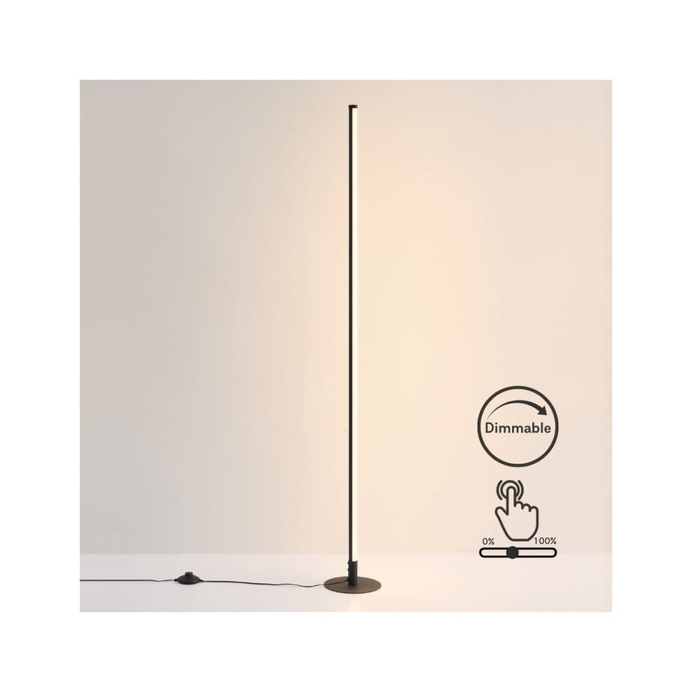 Lampadaire en aluminium, fer et pvc noir 150 cm — vue 4