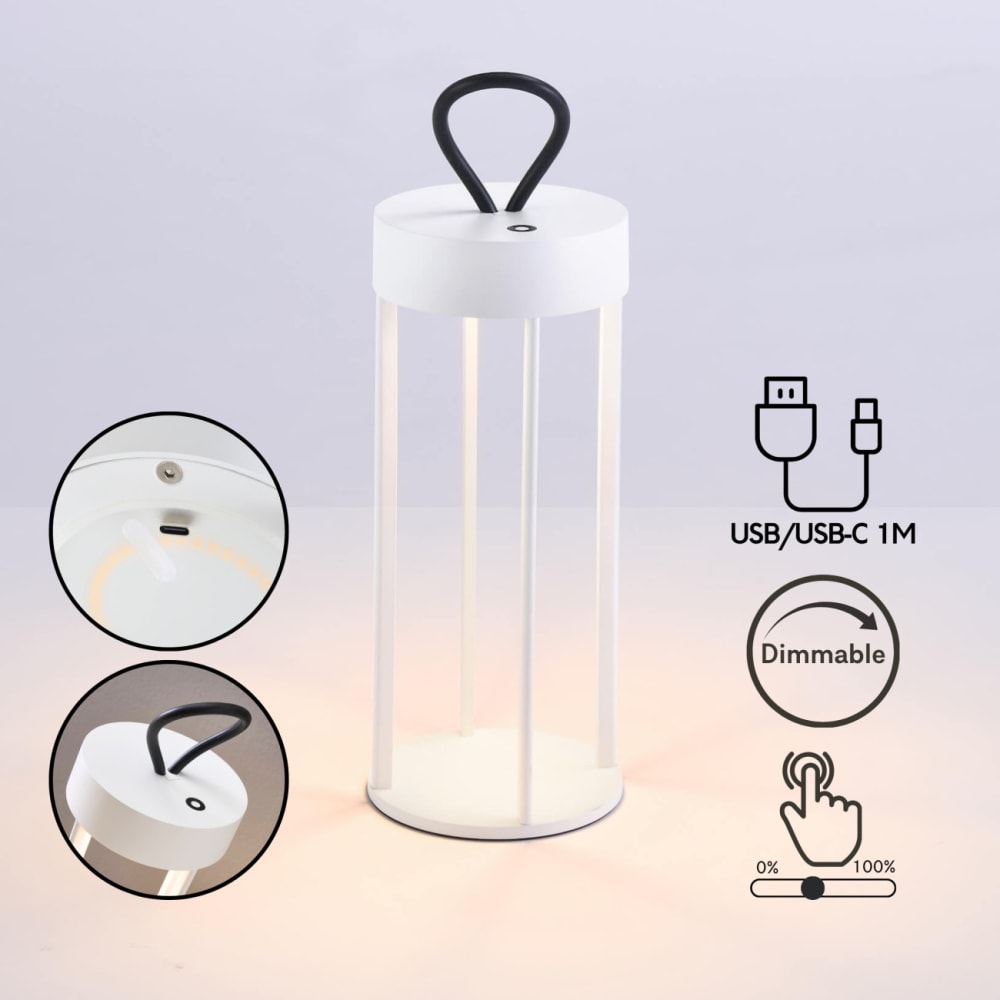 Luminaire en aluminium blanc 30 cm — vue 4