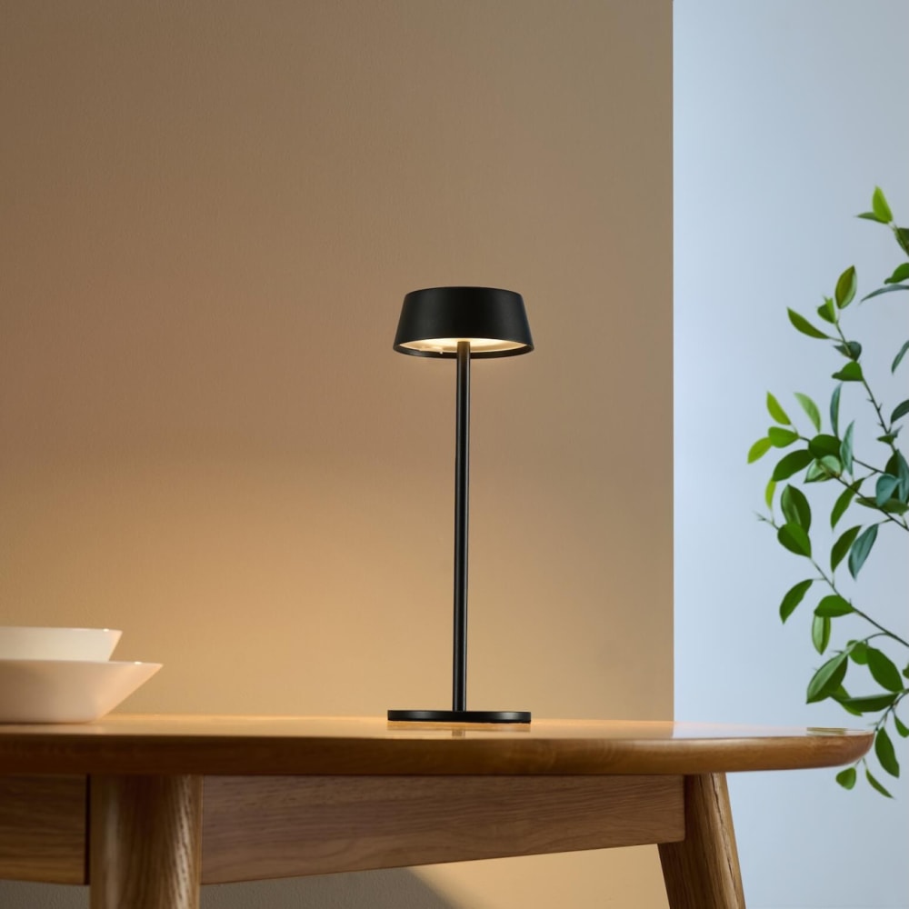 Tischleuchte aus Aluminium 32,5 cm, Schwarz - Maisons Du Monde