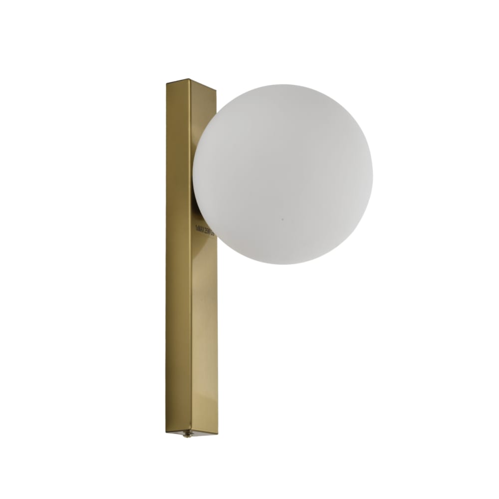 Applique en verre Laiton et blanc 30 cm