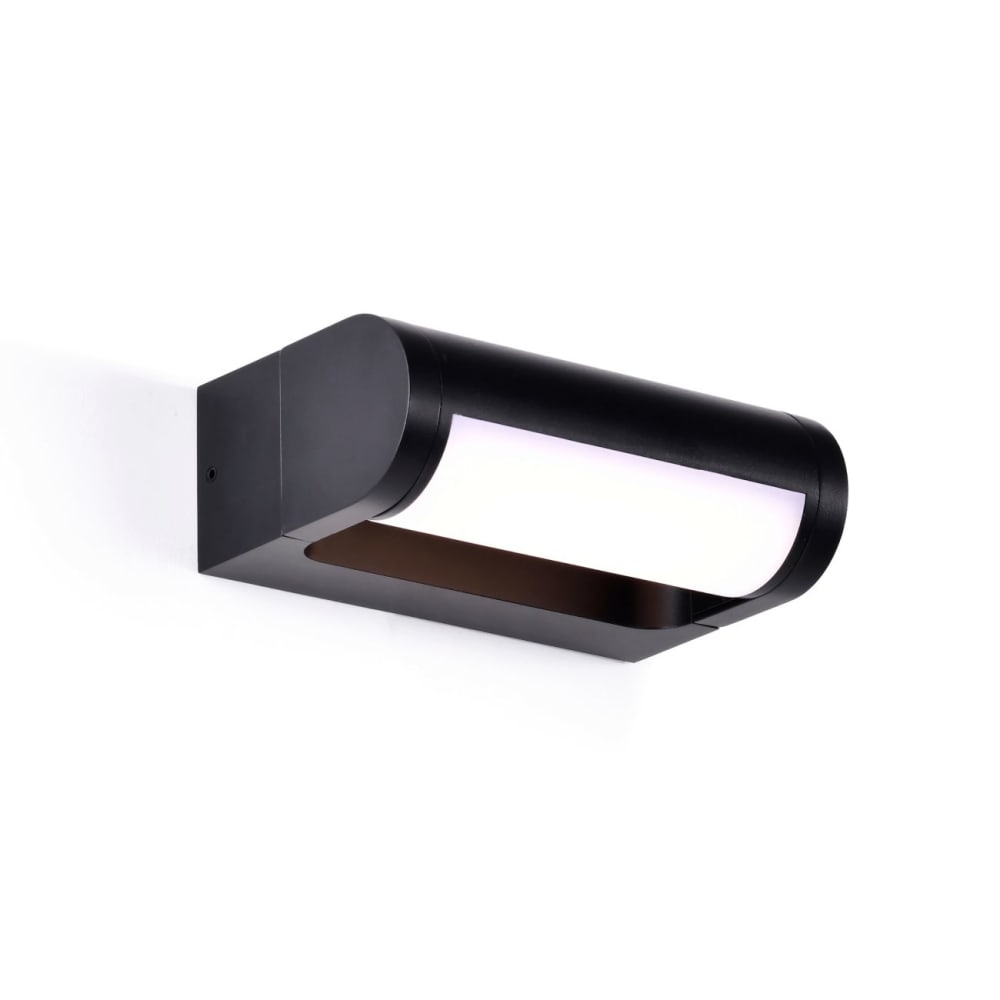 Kosilum Wandleuchte aus Aluminium 17 cm, Schwarz und weiß - Metall