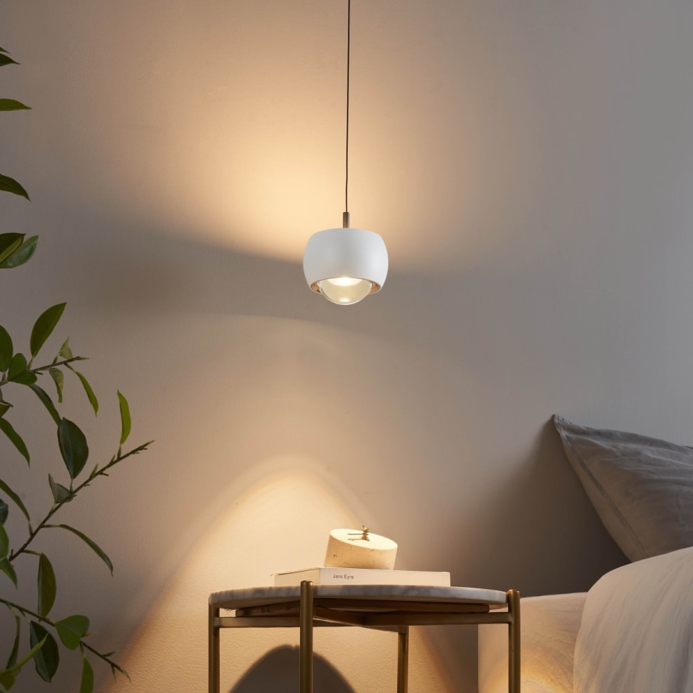 Suspension en aluminium blanc et noir 9.6 cm — vue 3